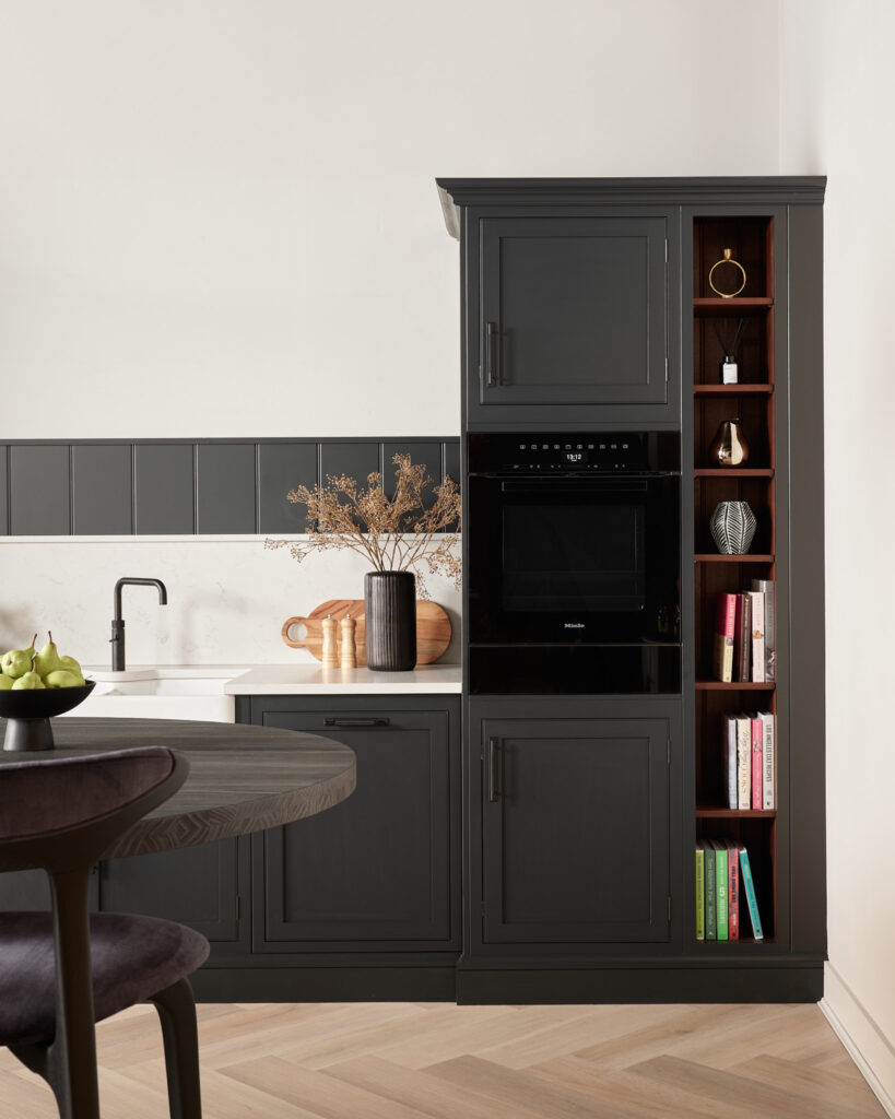 monochrome kitchen cabinets