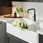 monochrome kitchen sink design