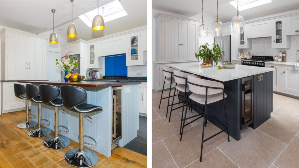 Refurbishment before and after of a Shaker kitchen